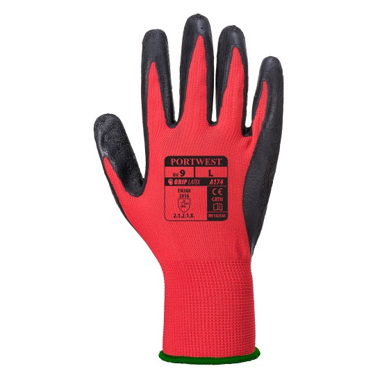 A174 - Flex Grip ракавици со латекс црвено/црно