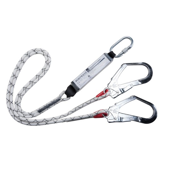 FP55 - Double Kernmantle Lanyard со амортизер бела